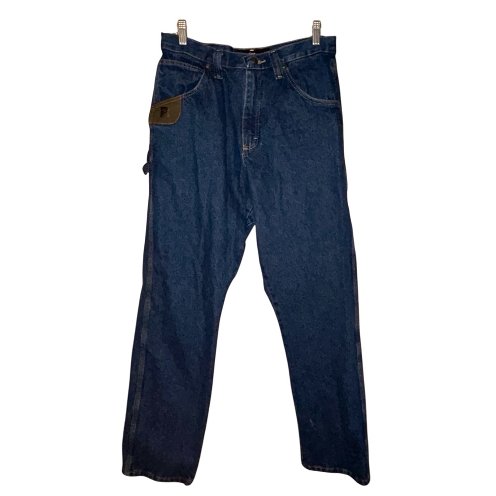 Wrangler Riggs Workwear Mens Carpenter Jeans Blue Denim 31x34 Heavy Duty Utility